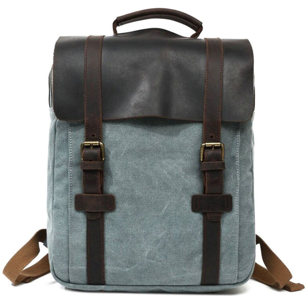 Sac à Dos Bandoulière En Toile Vintage Couleur Café - Unisexe Adulte, Neuf Avec étiquettes, Style Rétro