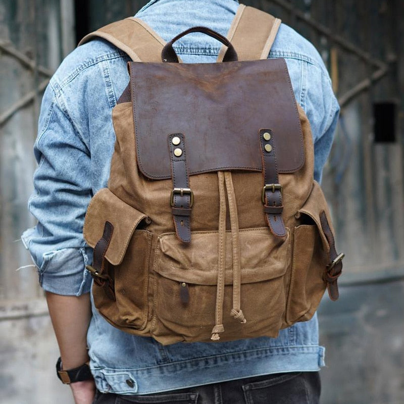 sac à dos vintage imperméable
