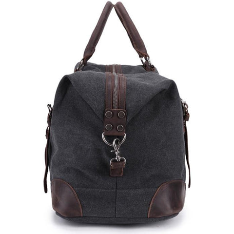 Sac cuir et toile étanche pour voyageur