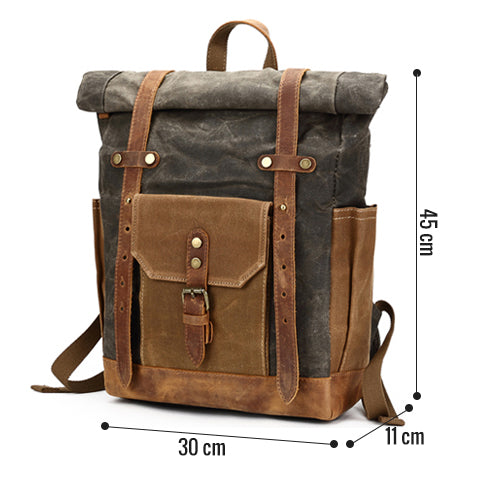 Sac à dos moto vintage