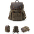 sac à dos toile et cuir vintage