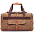 Sac de voyage bandoulière en cuir et toile