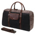 Sac de voyage bandoulière en cuir et toile