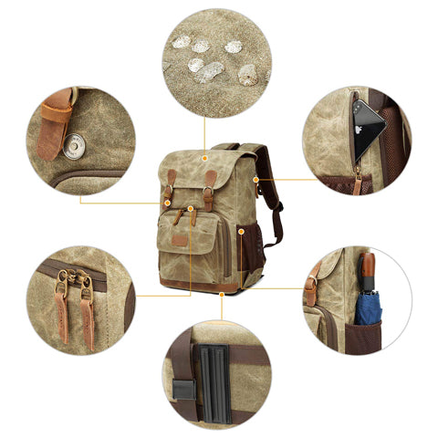 sac à dos appareil photo vintage