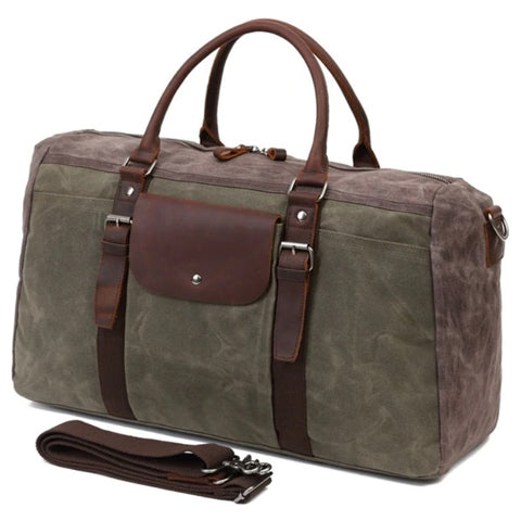 Sac de voyage en cuir avec bandoulière