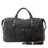 Sac de voyage vintage en cuir et coton étanche