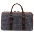 Sac de voyage vintage en cuir et coton étanche