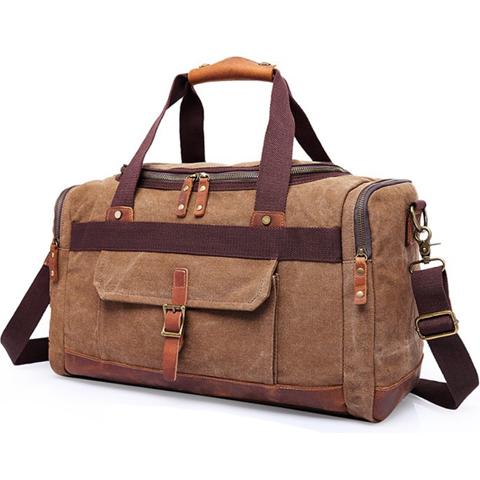 Sac de voyage en cuir avec bandoulière