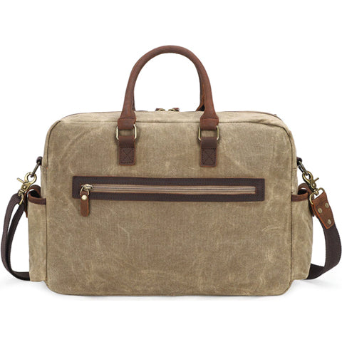 Sac de voyage vintage en cuir et coton étanche