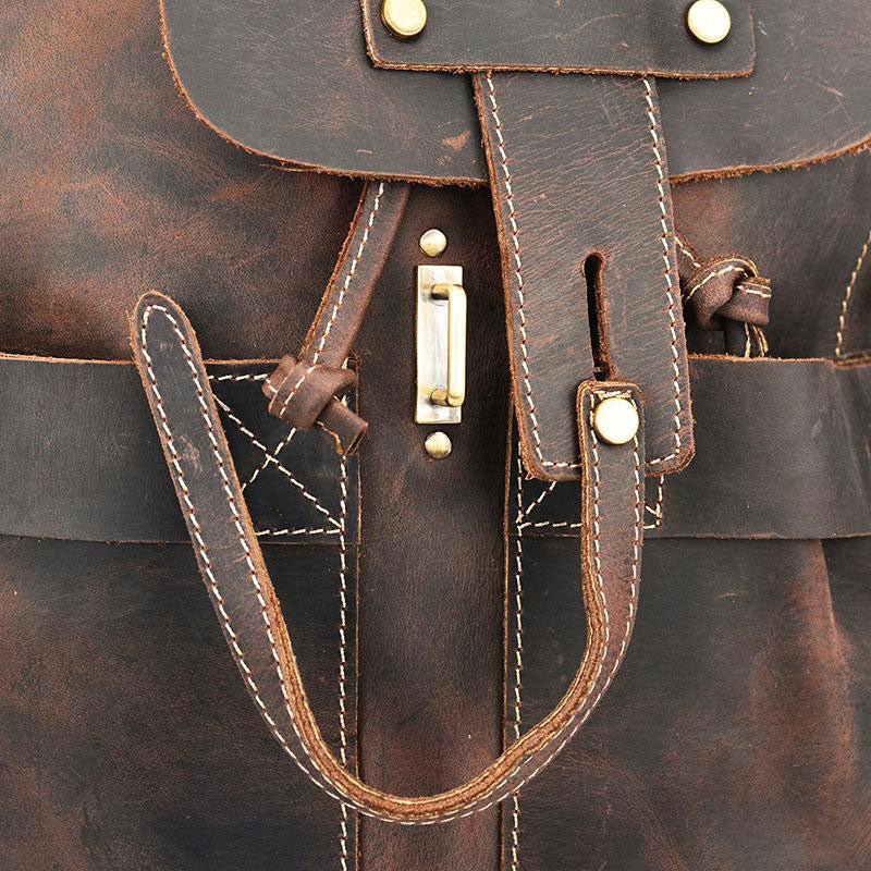 sac à dos cuir brun
