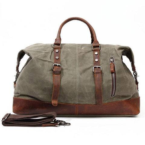 Sac de voyage en cuir avec bandoulière