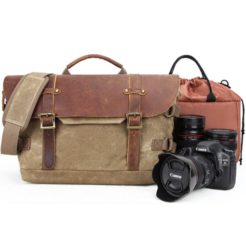 Sacoche vintage pour photographe
