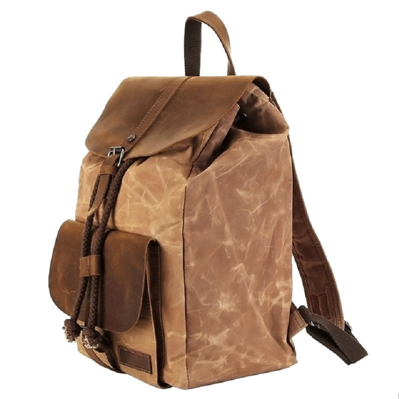 sac à dos toile et cuir vintage
