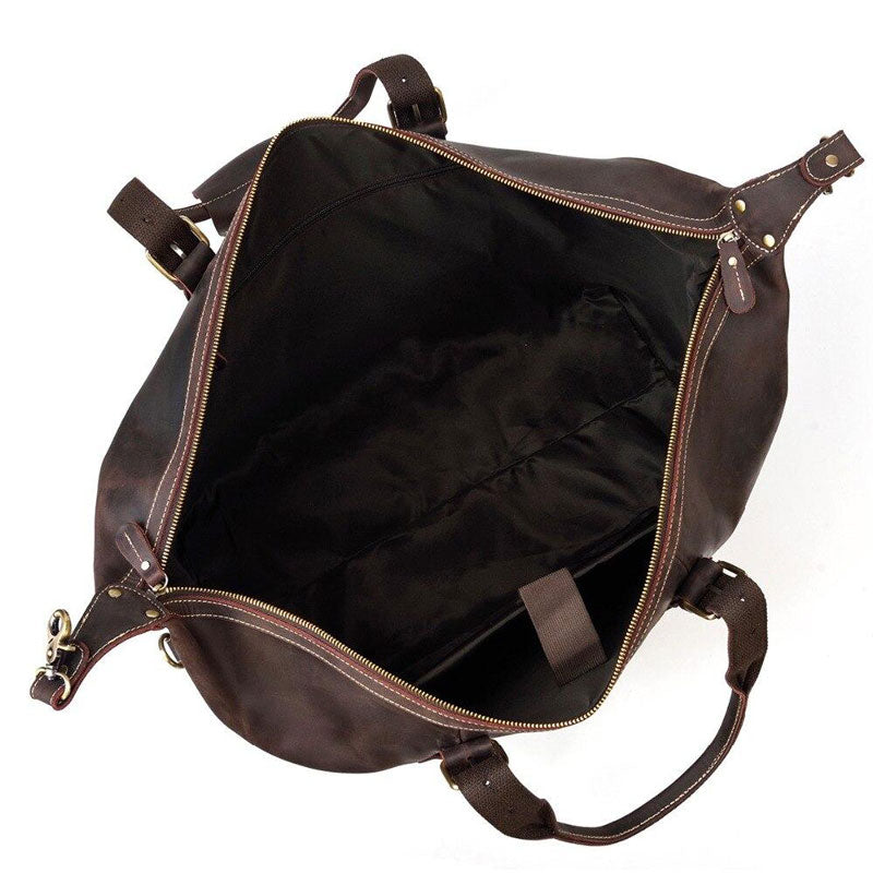 sac de voyage cuir marron