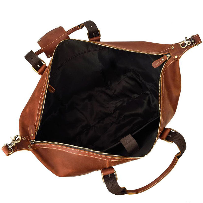 sac voyage cuir marron
