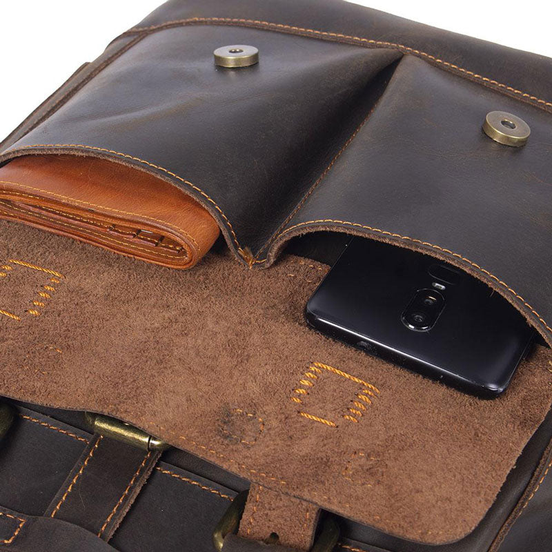 sac à dos cuir marron homme