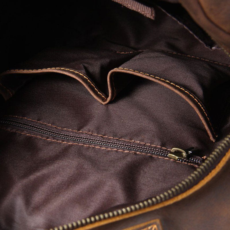 sac à dos cuir brun