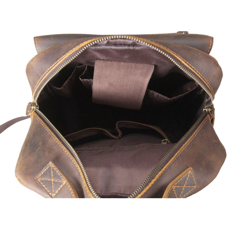 sac à dos cuir vintage