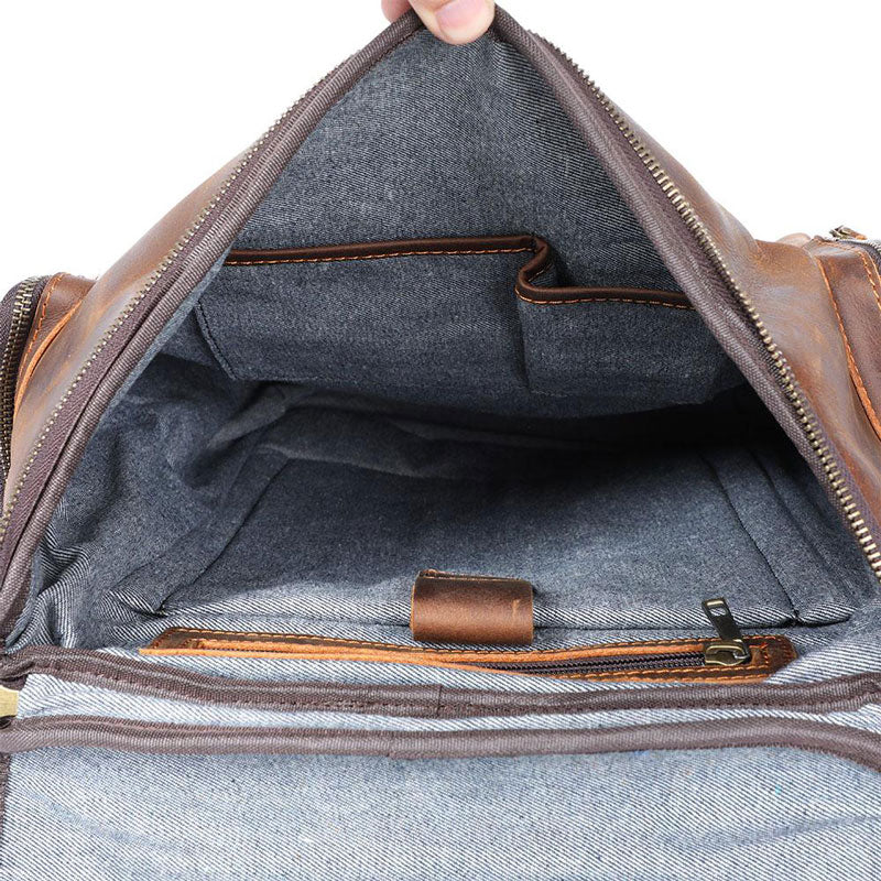 sac à dos homme cuir marron