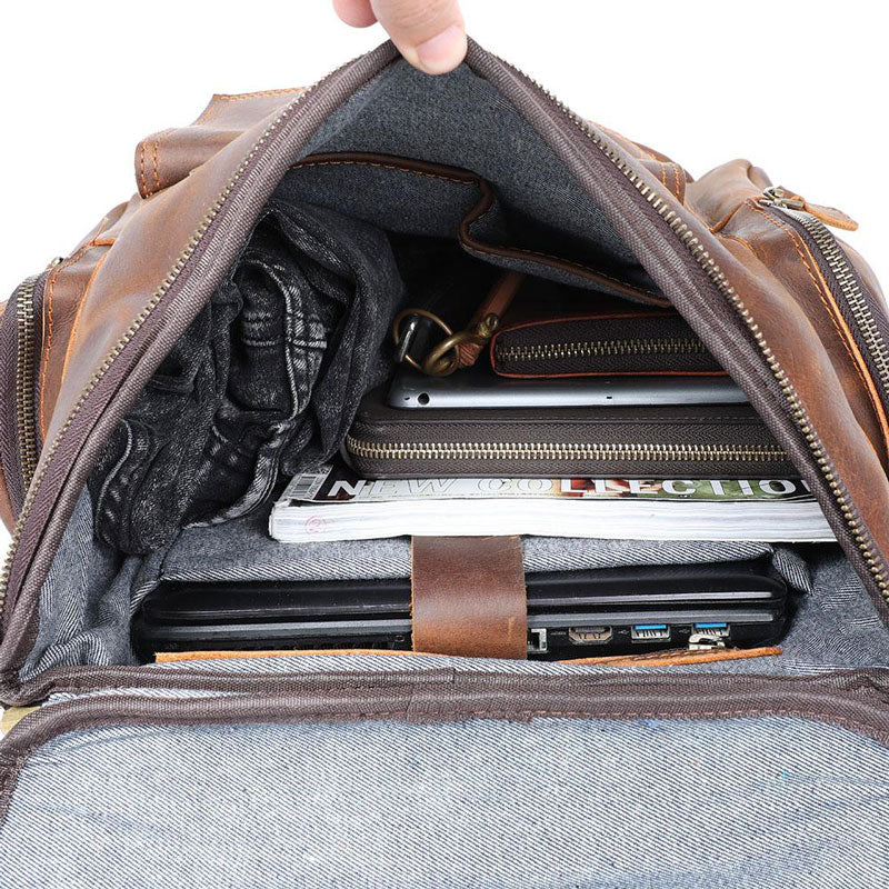 sac à dos cuir marron homme