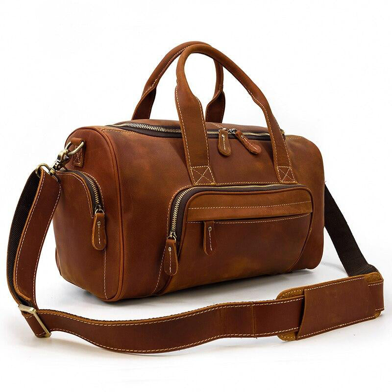 Grand sac de voyage vintage pour homme en cuir véritable Terrific Grand sac de voyage vintage pour homme en cuir véritable Terrific