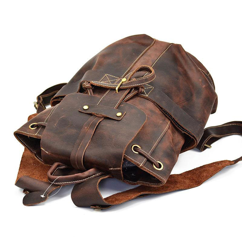 sac à dos cuir marron