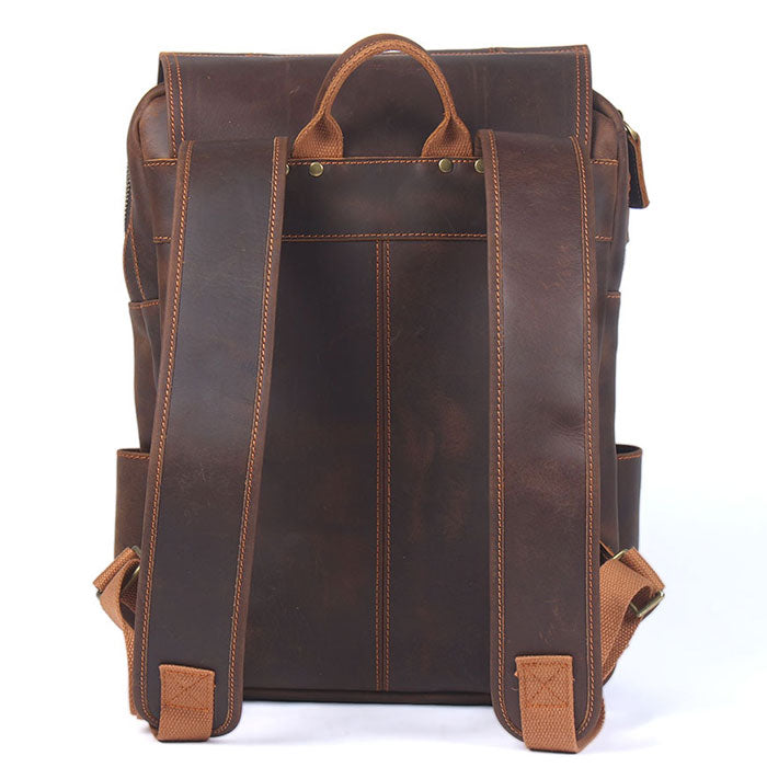 sac à dos en cuir vintage