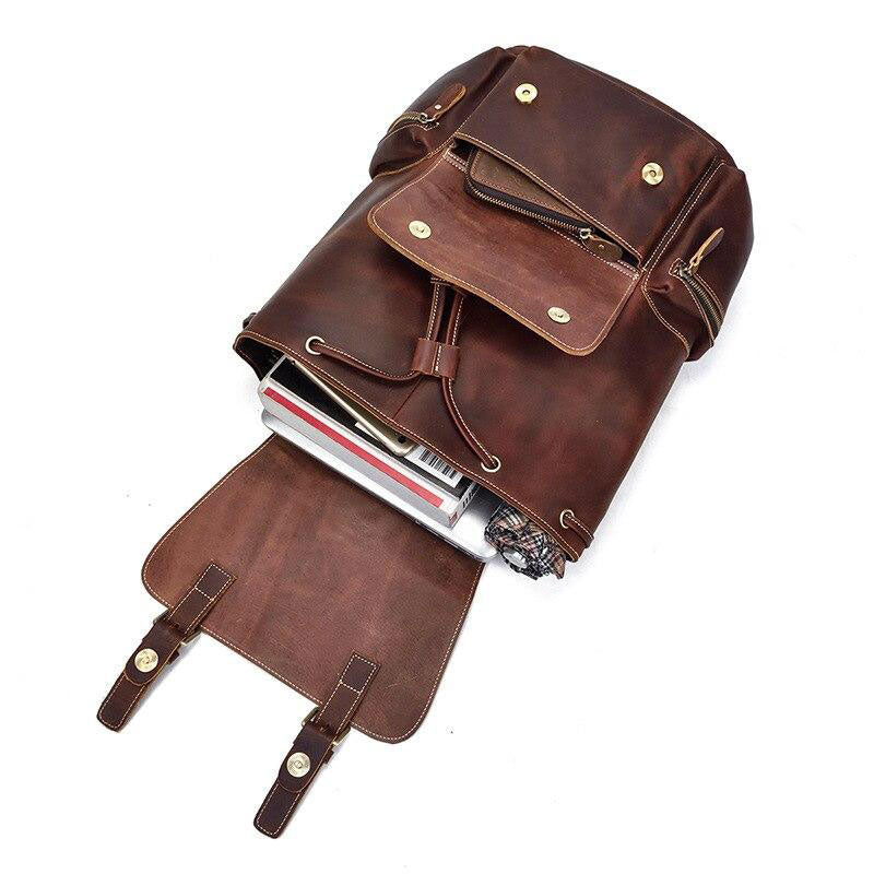 sac à dos homme cuir marron