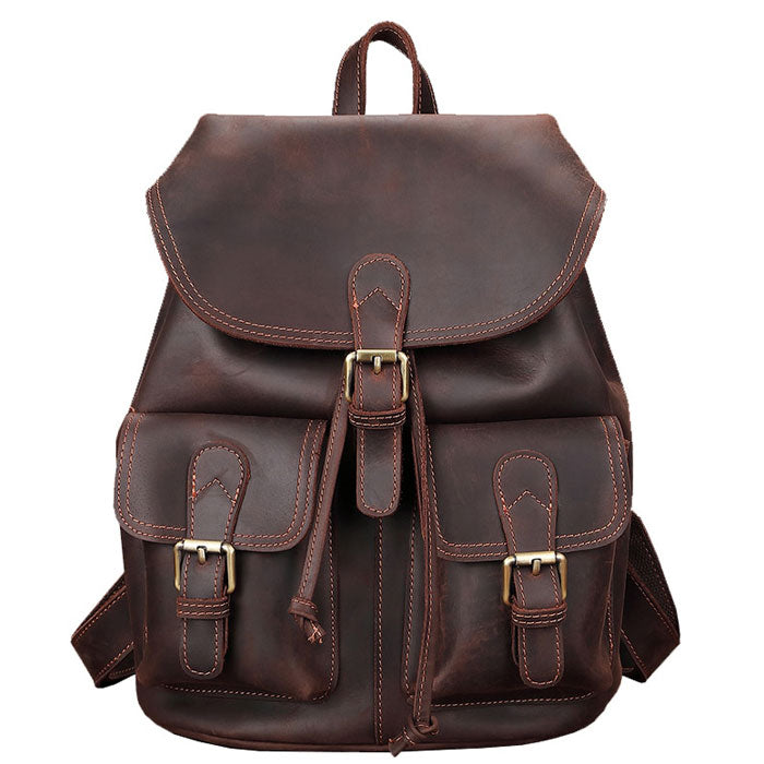 sac à dos en cuir vintage