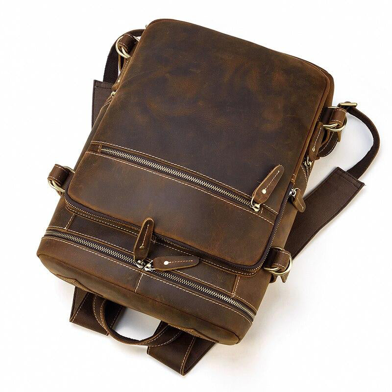 sac à dos cuir marron homme