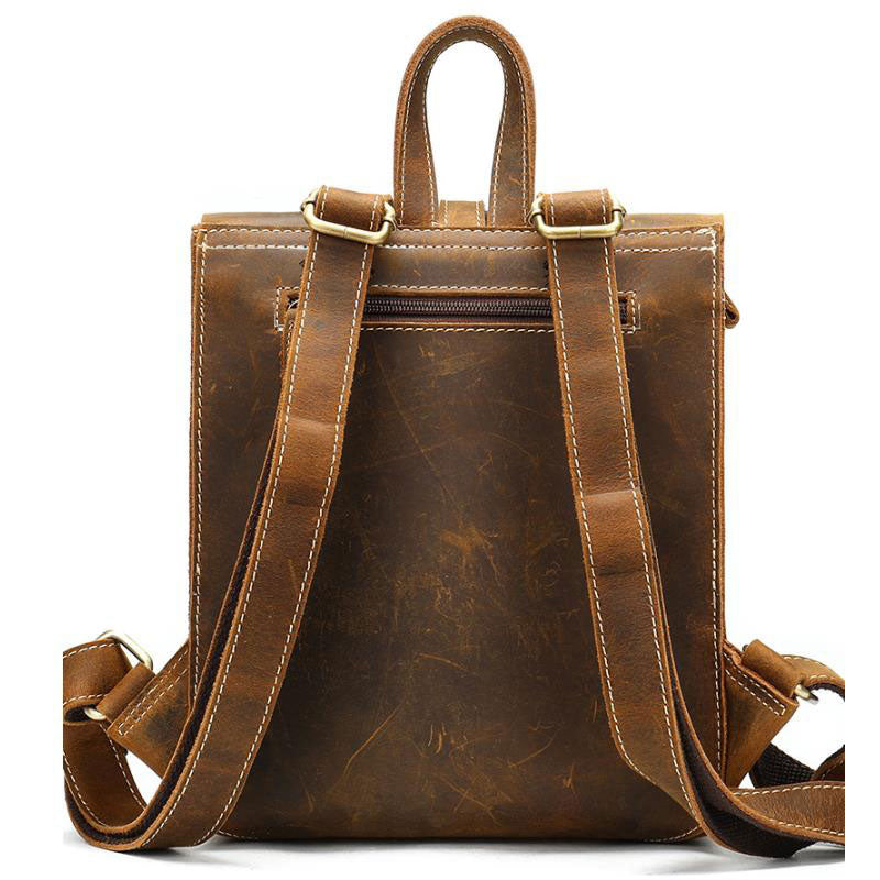sac à dos en cuir vintage