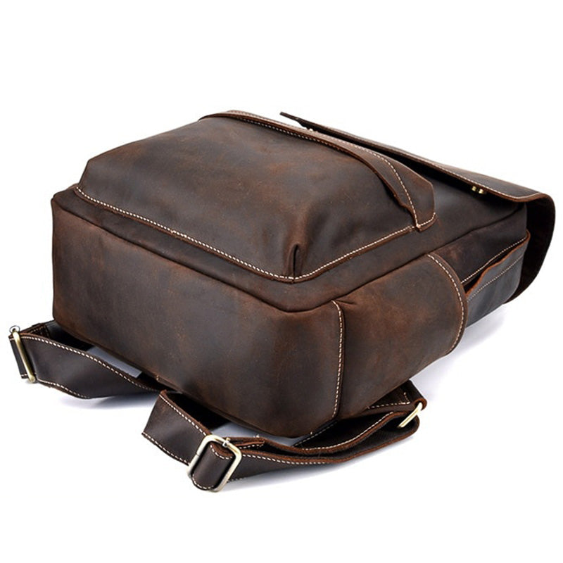 sac à dos cuir marron