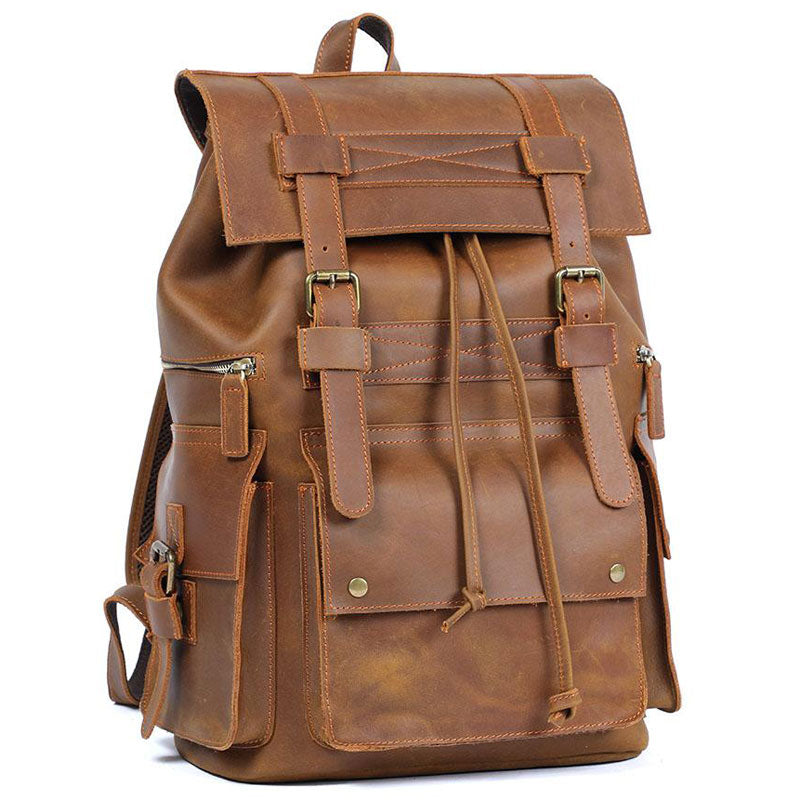 sac à dos homme cuir marron