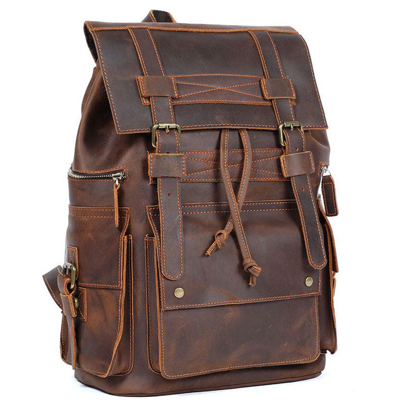 sac à dos cuir marron homme