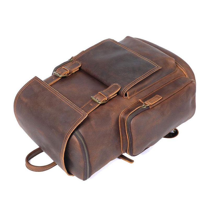 sac à dos cuir marron