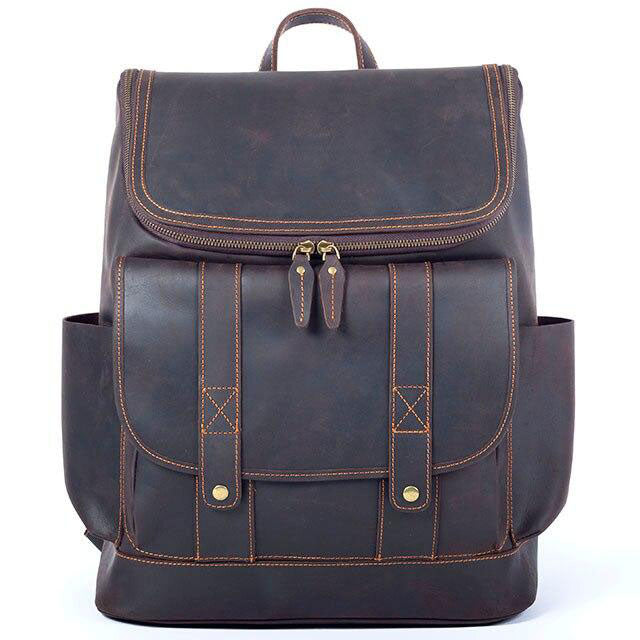 sac à dos homme cuir marron