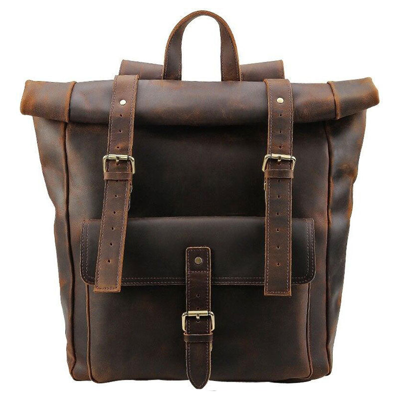 sac à dos roll top cuir