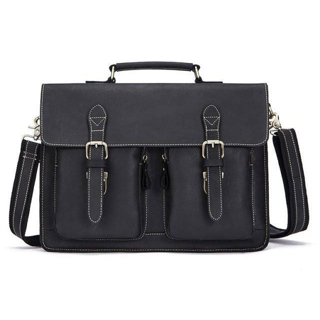 sac bandoulière cuir noir