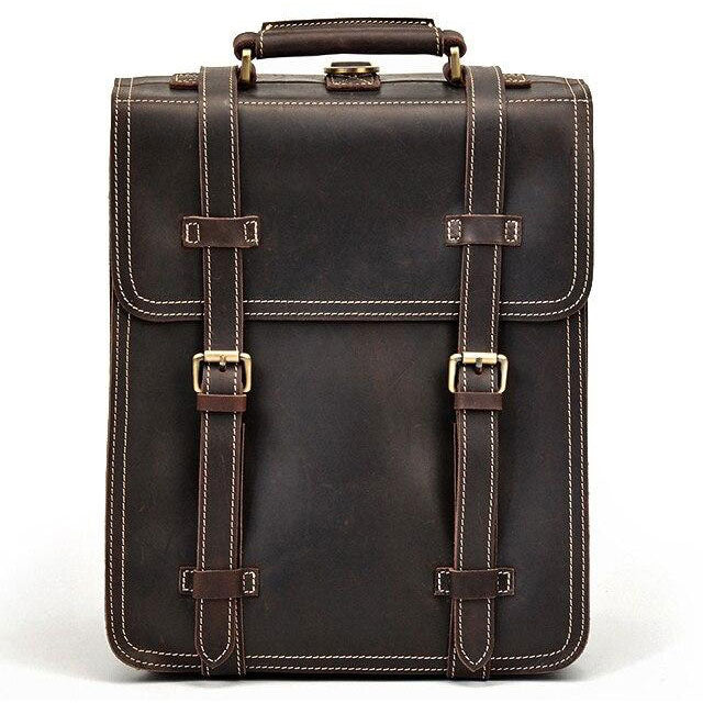 sac cartable en cuir femme