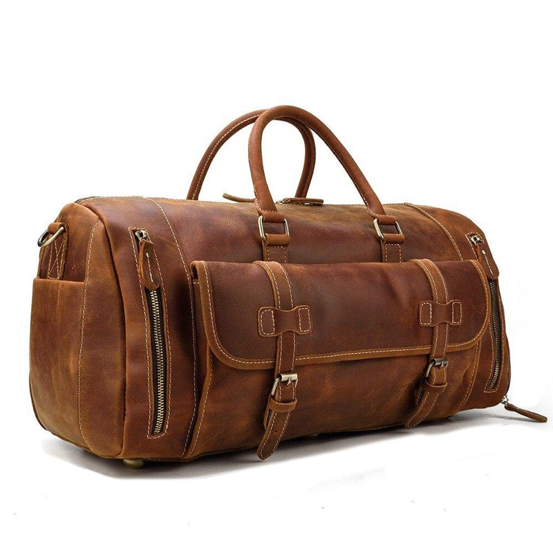 sac de voyage cuir marron