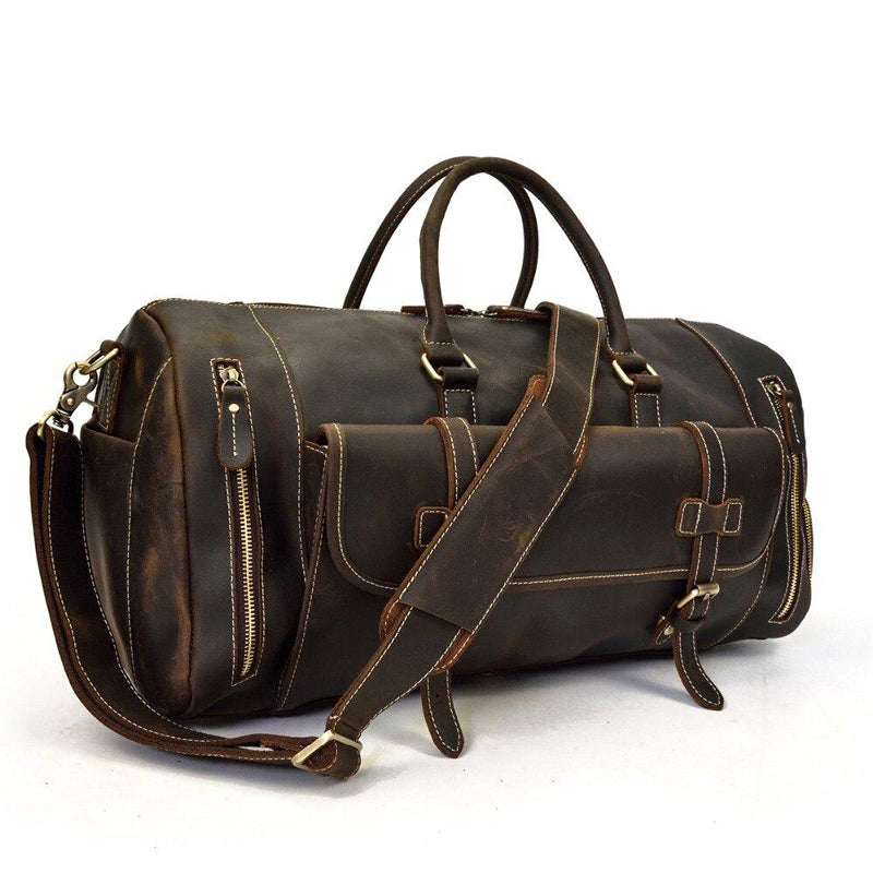 sac voyage cuir homme vintage