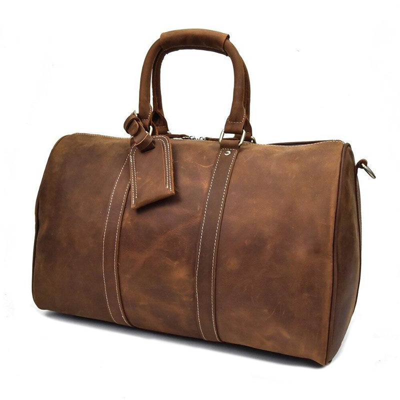 sac de voyage cuir marron